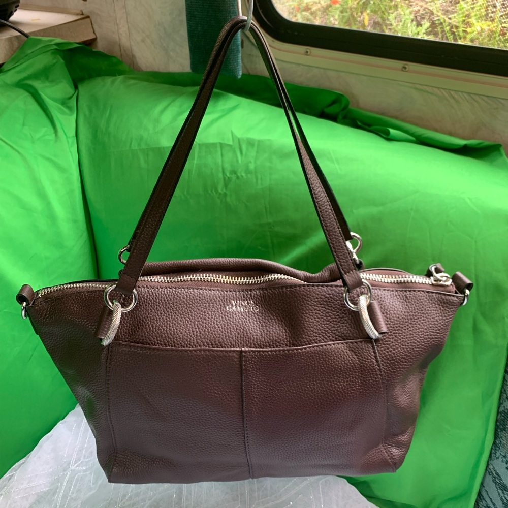 Vince Camuto Cherry Leather Shoulder Purse